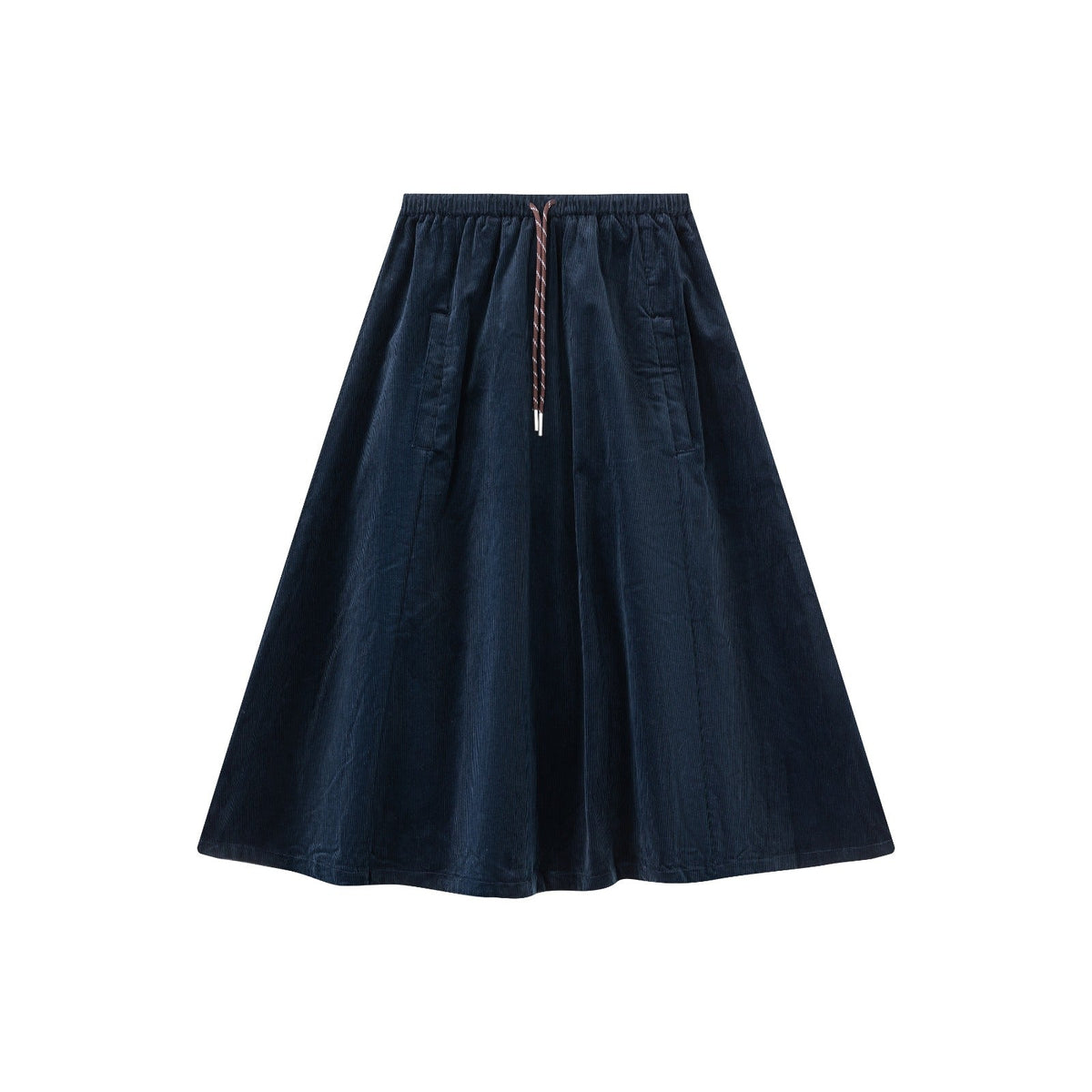 Navy Corduroy Skirt