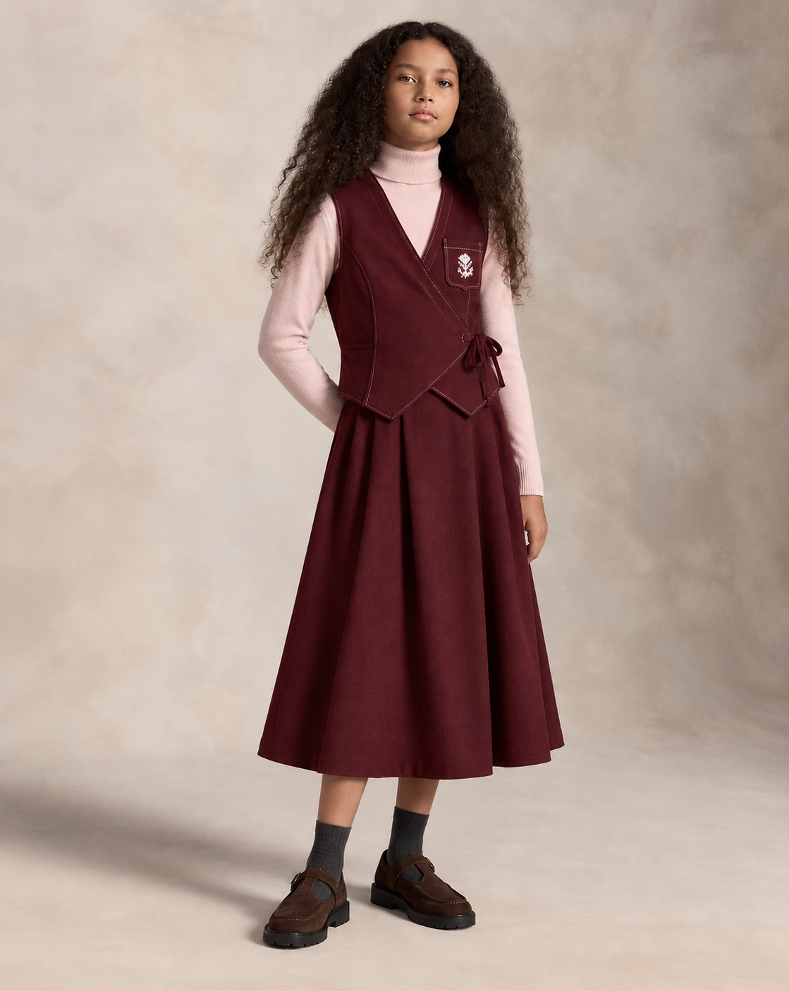 Burgundy Wrap Vest